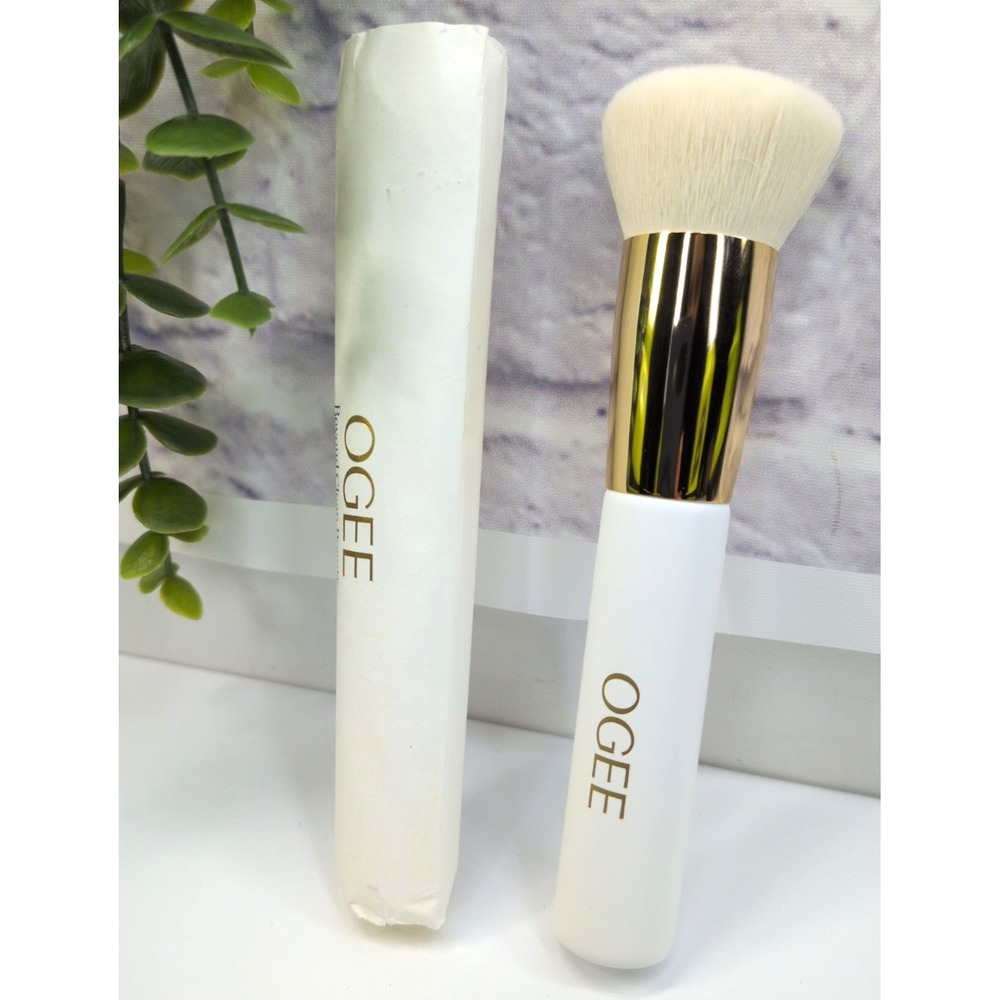 LEGIT🌿OGEE The Blender Brush Round Blending Applicator Makeup Face White Gold